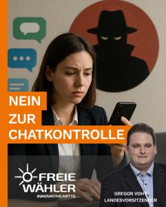 Mehr über den Artikel erfahren FREIE WÄHLER S-H lehnen Chatkontrollen ab