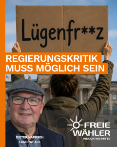 Mehr über den Artikel erfahren FREIE WÄHLER S-H: § 188 StGB muss Kommunalpolitiker schützen – nicht Regierungskritik unterdrücken